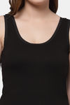 Floret Cotton Camisole (Pack of 2) - White Black — thumbnail 9